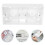 5Pcs PVC Electrical Outlet Box White Surface Mount Wall Socket Panel 6