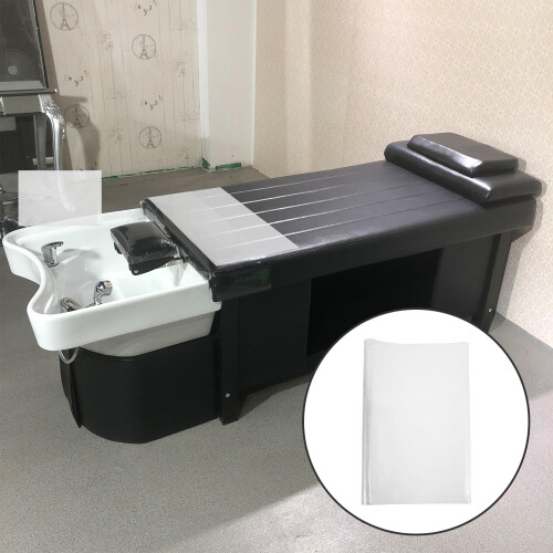Nonslip Surface Salon Workstation Mat Transparent Pvc 1set 2