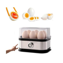 (US Plug) 2025 New Modern Stainless Steel Electric Eggs Cooker 200W Automatic Soft Hard Eggs Boiler Breakfast Cooking Appliance