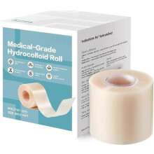 (1.5m) Medical-Grade Hydrocolloid Roll for Wound Care, Hydrocolloid Tape Roll, Waterproof Flexible Bandages, Self-Adhesive & Cut-to-Size