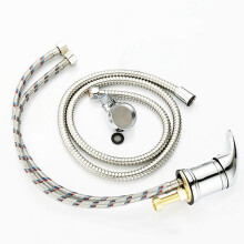 2X Single Wide Tap Bath Sink Shower Spray Hose Push Mixer Hairdresser Pet Household Faucet Extenders
