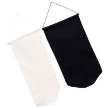 2Pcs Lapel Pin Badge Flag Black Hanging Banner Cloth
