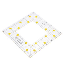 1Pc Square Shape Fabric Measure Plastic Sewing Ruler for Patchwork