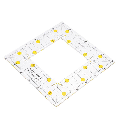 1Pc Square Shape Fabric Measure Plastic Sewing Ruler for Patchwork