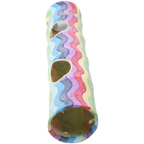 1Pc Foldable Plush Cat Tunnel Multi-Color Pet Playing Toy