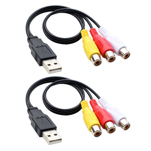 Usb To 3Rca Audio Set Top Box Adapter For Home
