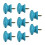 8Pcs Useful Blue Wood Round Handles Durable Door Knobs for Cabinets 1