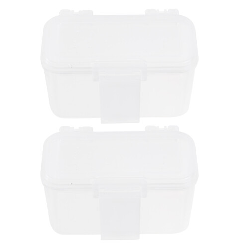 2Pcs Breathable White Plastic Worm Breeding and Storage Box