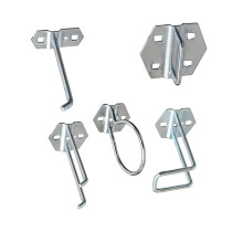 Tool Hanging Hook Iron Silver 5pcs