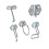 Tool Hanging Hook Iron Silver 5pcs 1