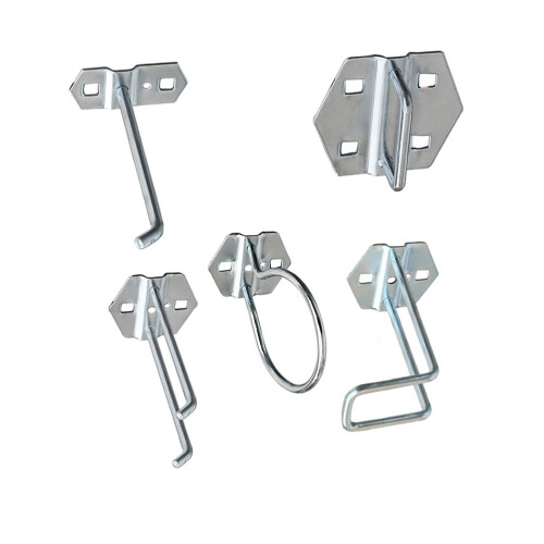Tool Hanging Hook Iron Silver 5pcs