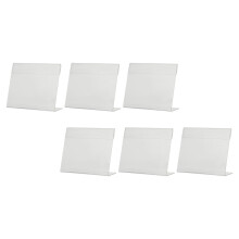 6Pcs Clear Acrylic Price Tag Racks Shop Sign Holder for Market Display