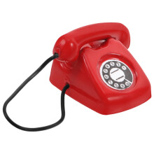 Mini Phone For Dolls Dollhouse Phone Red Iron Alloy 1pack
