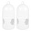 2Pcs Plastic Bird Waterer White Pigeon Feeder Clean Safe Drinking Cups 1