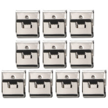 50Pcs Stainless Steel Wire Rope Clips Solar Panel Cable Clamps Silver