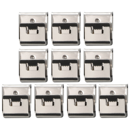 50Pcs Stainless Steel Wire Rope Clips Solar Panel Cable Clamps Silver