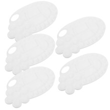 5Pcs White Plastic Painting Tools Durable Color Mixing Accessories