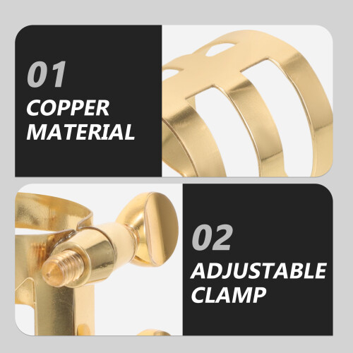 Professional Mouthpiece Replacement Saxophone Clip Copper 1pcs 2