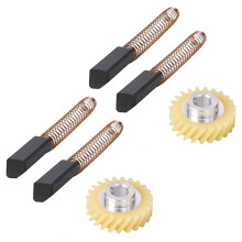 2X W10112253 9706416 Motor BüRste W10380496 4162897 Mischer Schnecken Antriebsrad für StäNder und ein Paar Motor BüRsten