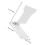 Postcard Display Stand White Plastic 6pcs 4.3x3.9x1.8in 2
