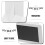 Postcard Display Stand White Plastic 6pcs 4.3x3.9x1.8in 5