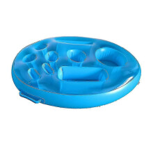 (Blue) Pool Bar, 2-in-1 Drinks and Snack Holder, Inflatable Drink Holder Floating, Large Capacity Floating Coasters For Summer Swimming Pool Party