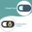 2Pcs Ultra-Thin Black Camera Covers ABS Material Privacy Protectors 4