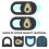 2Pcs Ultra-Thin Black Camera Covers ABS Material Privacy Protectors 6