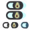2Pcs Ultra-Thin Black Camera Covers ABS Material Privacy Protectors 7