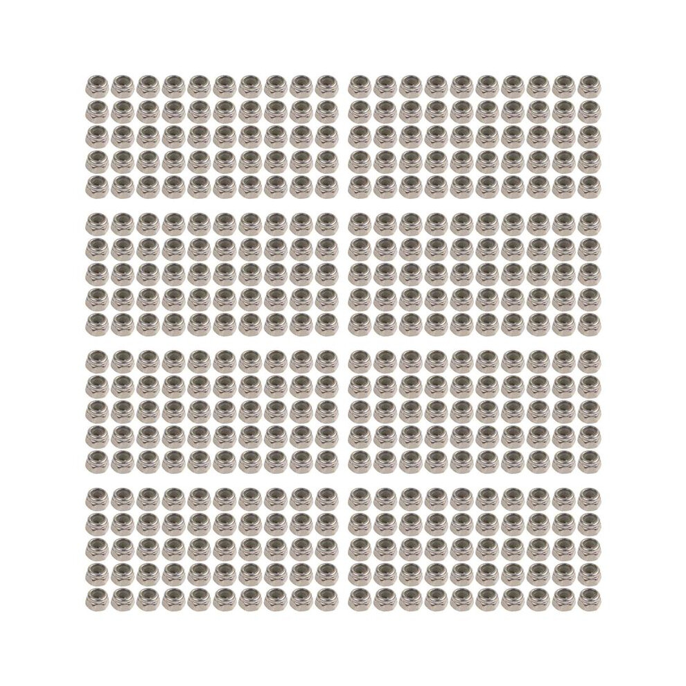 400Pcs M2 Zinc Plated Self-Locking Nylon Insert Hex Lock Nuts 6033720921595