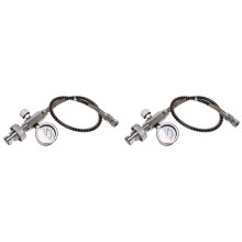 2X Adattatore di Ricarica per Stazione di Riempimento Aria PCP per Bombole da Immersione con Adattatore Din G5 / 8 Pollici E Tubo Flessibile da 50 cm