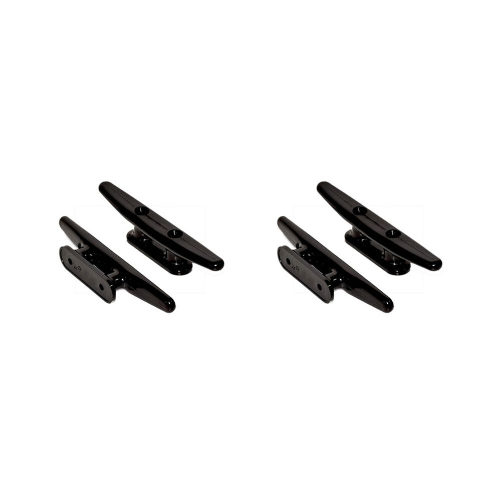 4 Pack Black Nylon Boat Cleat 6 Inch - Rope Cleat, Kayak, Boat Dock Cleats - Perfect For Marine, Deck, Nautical Decor 6031462981426