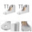 2pcs closet rod holders supports socket flange base silver 8