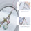Beaded Phone Charm String White Bag Charm With 1pcs 4