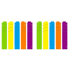 40 Pieces Snap-in Plastic Bookmark  Binder Dividers Snap in Bookmark for Planner Multicolor Plastic Bookmark