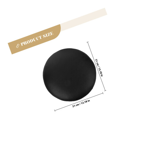 Black PU Round Bar Stool Replacement Seat Cushion for Home Use 1