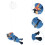 Blue Simulation Diver Model PVC Fish Tank Decoration Accessory 5
