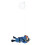 Blue Simulation Diver Model PVC Fish Tank Decoration Accessory 6