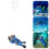 Blue Simulation Diver Model PVC Fish Tank Decoration Accessory 7