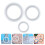 3Pcs White Silicone Bangle Mold DIY Bracelet Casting Mold Easy to Use 7