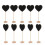 10 mini lavagne a cuore in legno con per e ricevimenti 10