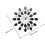1Pc Lemon 3D Wall Clock Silver Plastic Mirror Sticker Mute Home Decor 2