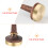 1Pc Solid Wood Ring Holder Jewelry Storage Shelf Durable Walnut Brass 4