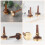 1Pc Solid Wood Ring Holder Jewelry Storage Shelf Durable Walnut Brass 5
