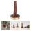 1Pc Solid Wood Ring Holder Jewelry Storage Shelf Durable Walnut Brass 7