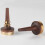 1Pc Solid Wood Ring Holder Jewelry Storage Shelf Durable Walnut Brass 8