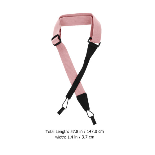 Pink Simple Cotton Ukulele Strap Lightweight Instrument Belt 1