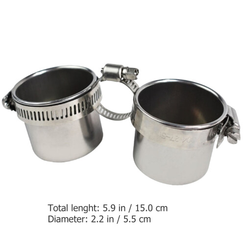 Silver Parrot Feeder Container Stainless Steel Bird Cage Accessory 1