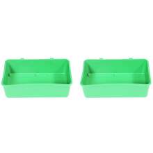 2pcs Parrot Bathing Tub Washing Box Pet Bird Bathtub Supply (Green)