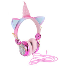Golden Adjustable Over Ear Headset for Office Kids Gaming Music